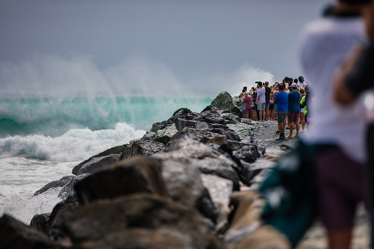 People watching the waves at Kirra Beach (image courtesy of Destination Gold Coast)
