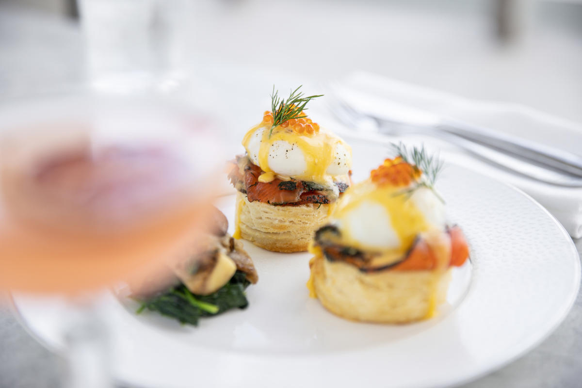 Eggs Benedict, Dill Ocean Trout, Poached Eggs, Brown Butter Hollandaise at Nineteen at The Star Gold Coast (image supplied)