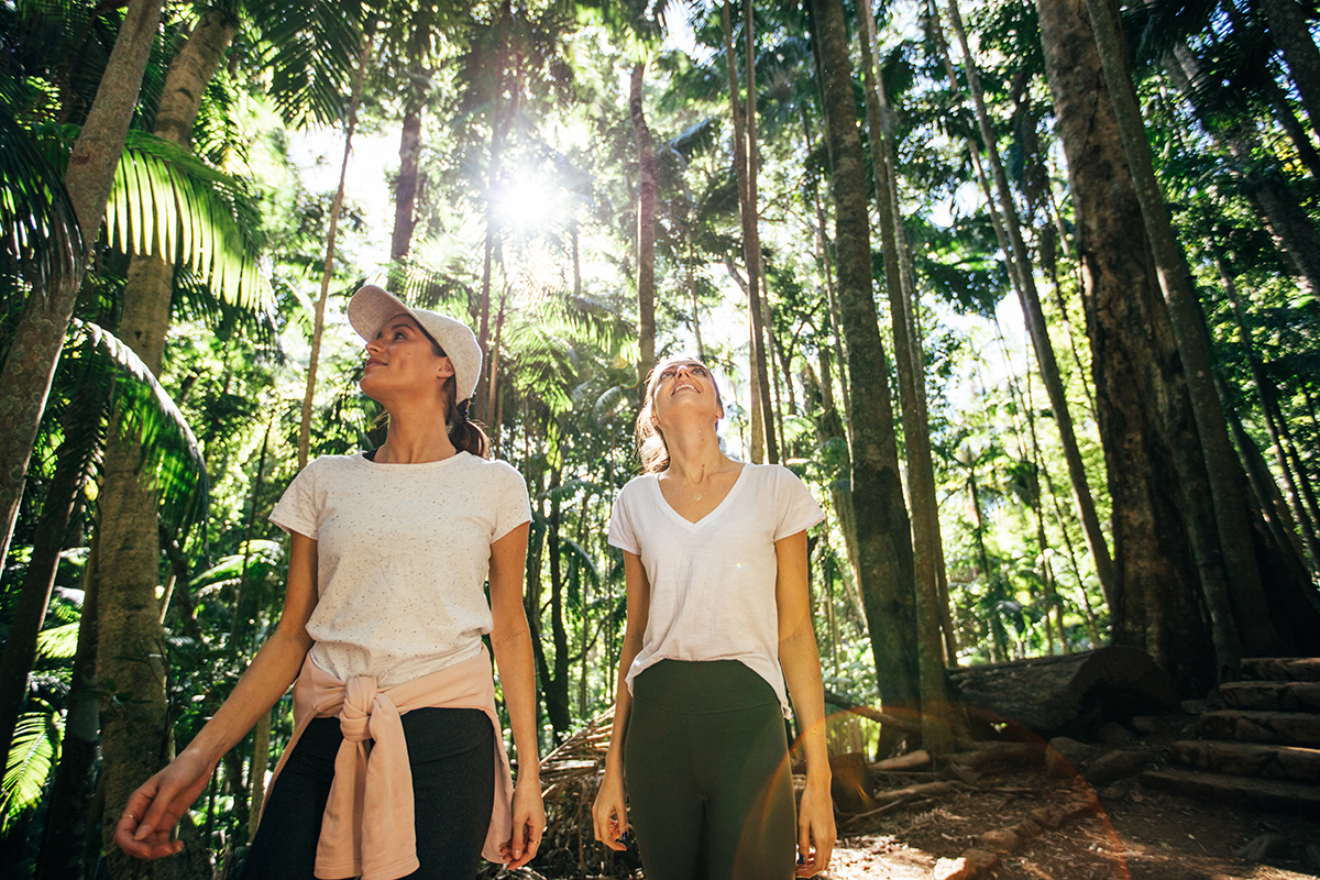 Girls walking in the Gold Coast hinterland (image via Destination Gold Coast)