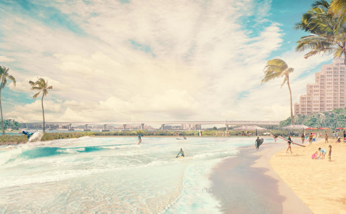 Artist Impression of what the Endless Surf Wave Lagoon could look like (image supplied)
