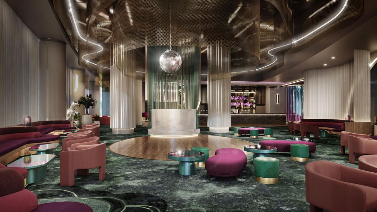 Artist impression of the new Atrium Bar interior, The Star Gold Coast (image supplied)