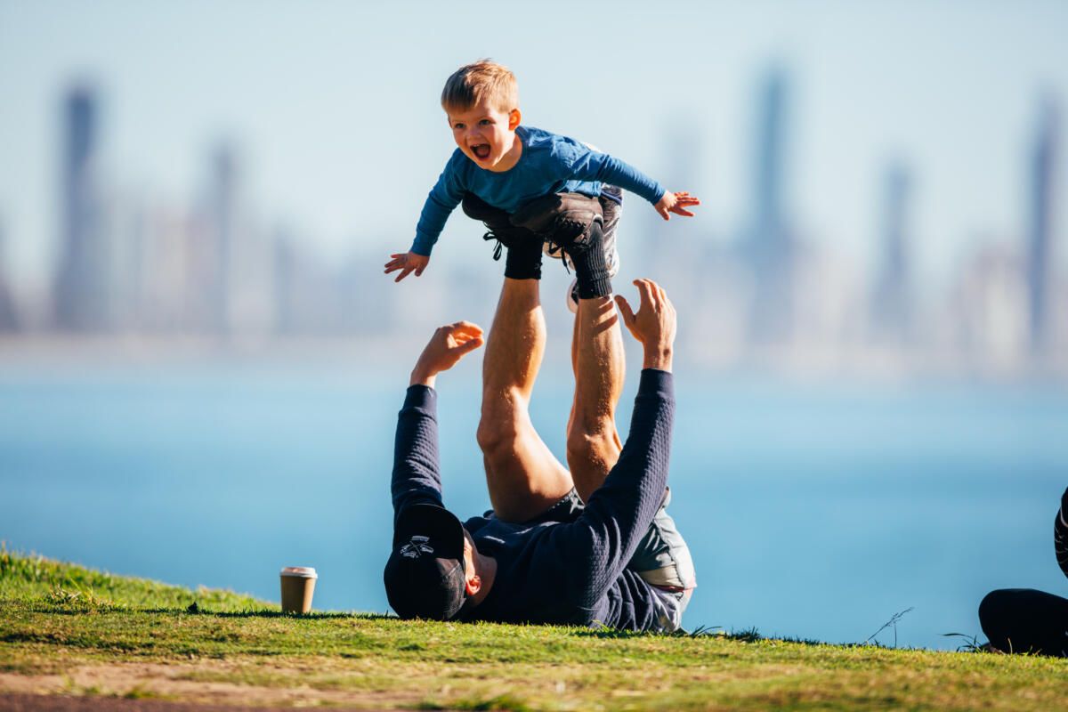 Father & Son at Burleigh Hill (image courtesy of Destination Gold Coast)