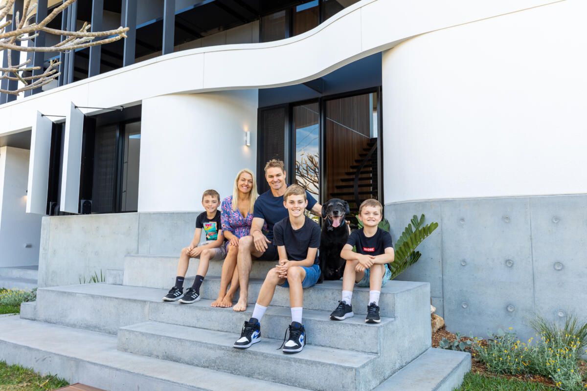 David and Nicole Brazenall with their sons (image supplied)