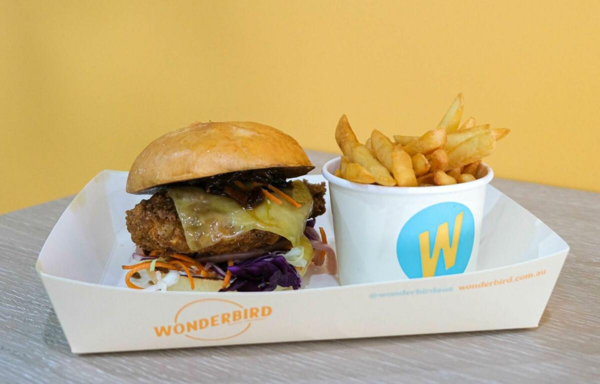 The Wonderbird Burger and small chips, Wonderbird (Image: © 2021 Inside Gold Coast)
