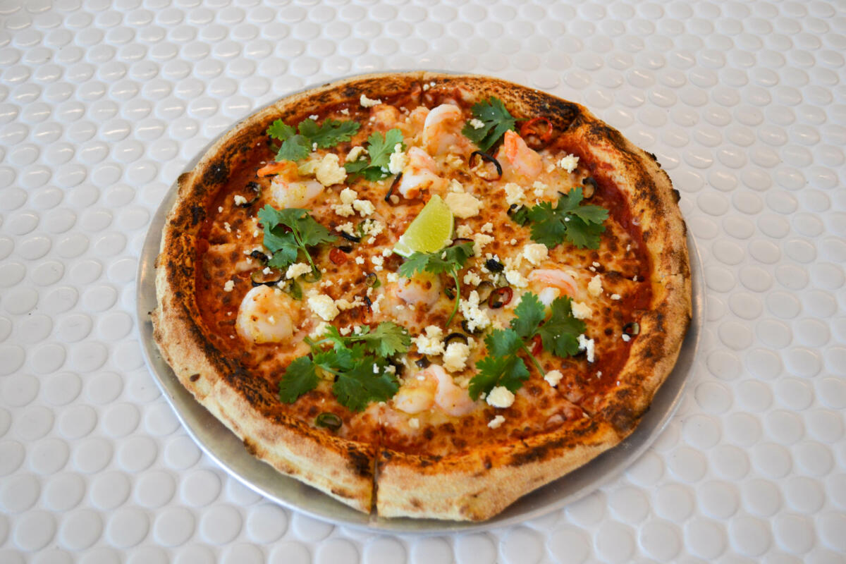 Zucchini Prawn Pizza, Toro's Pizza (Image: © 2022 Inside Gold Coast)