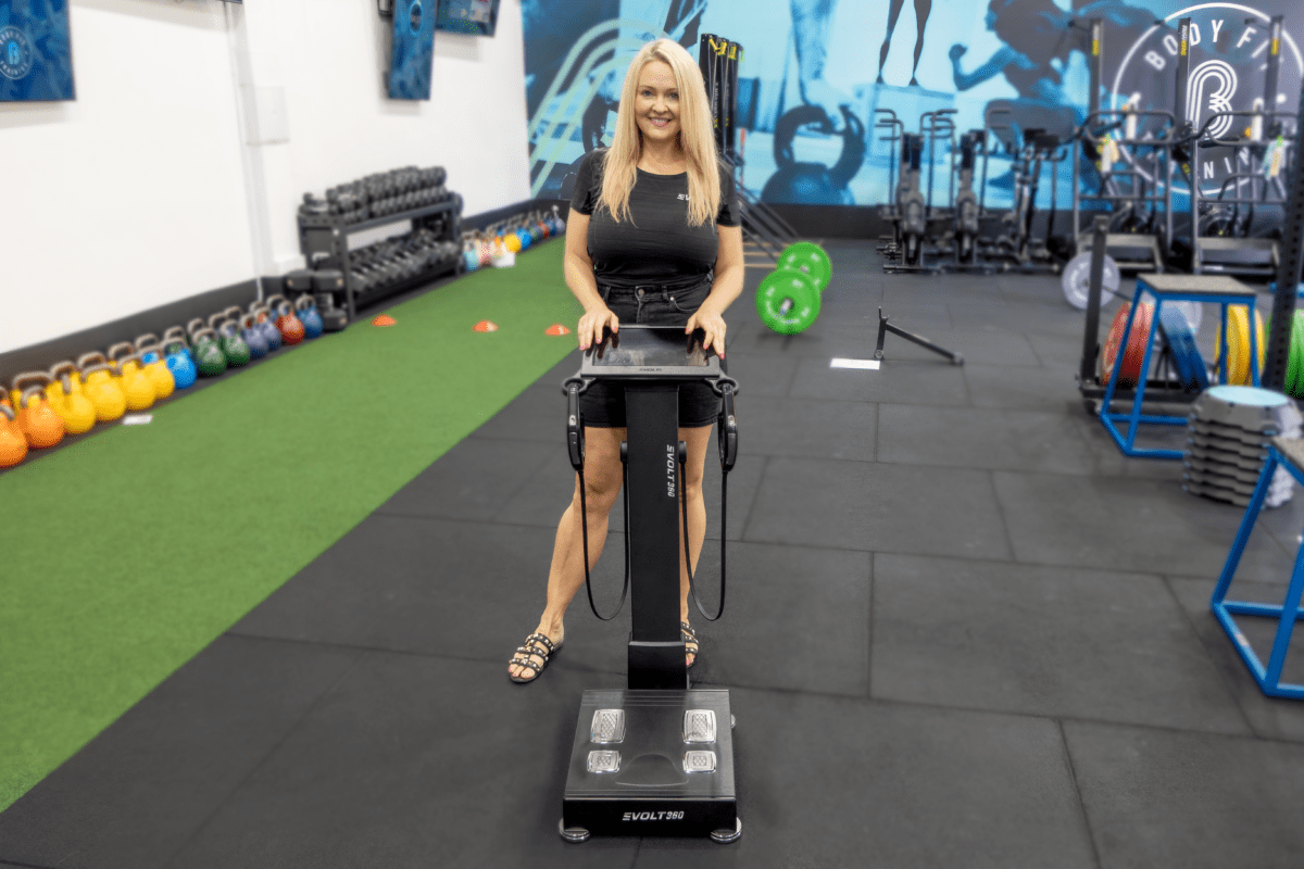 Kelly Weideman with the Evolt 360 at BodyFit (image supplied)