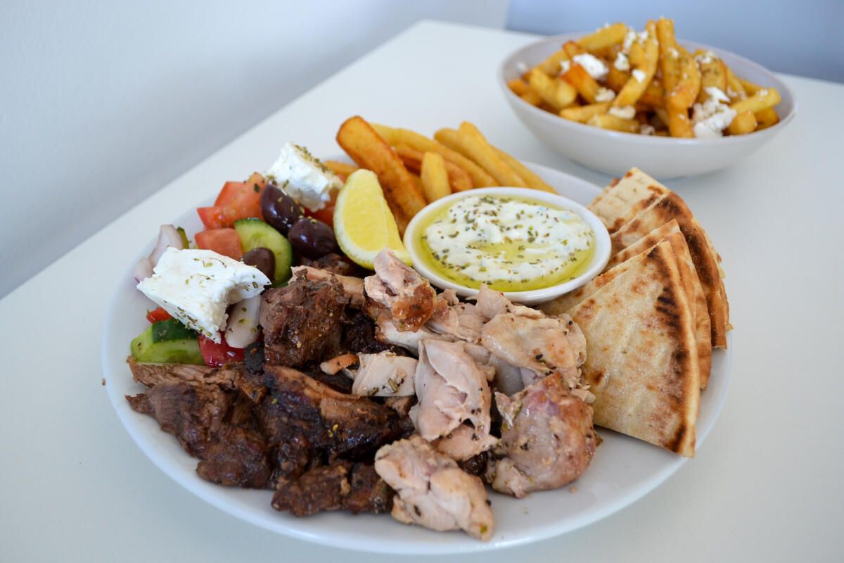 Mix Grill Gyros Plate to Share and Chips (Feta & Oregano), SouvGC (Image: © 2022 Inside Gold Coast)