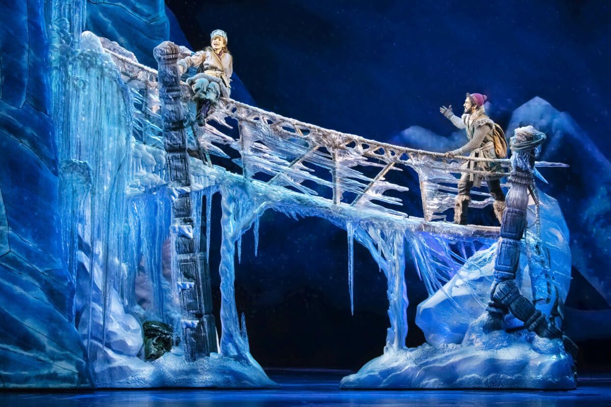Courtney Monsma and Sean Sinclair in Frozen The Musical (photo by Lisa Tomasetti)
