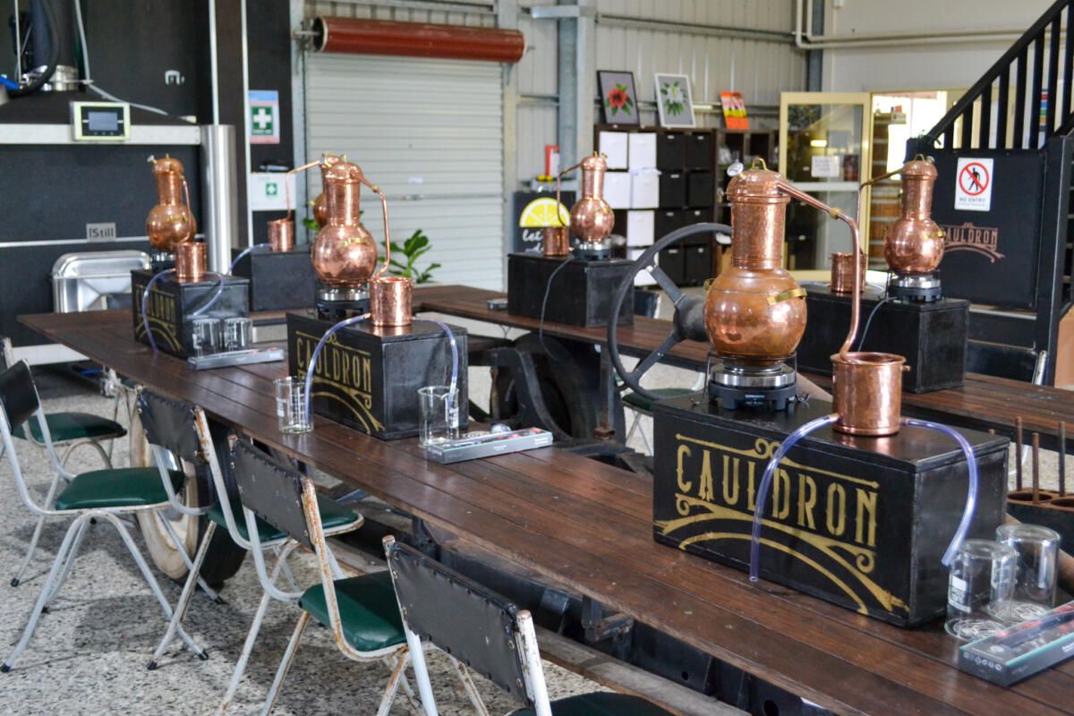 Gin making classes setup, Cauldron Distillery (Image: © 2022 Inside Gold Coast)