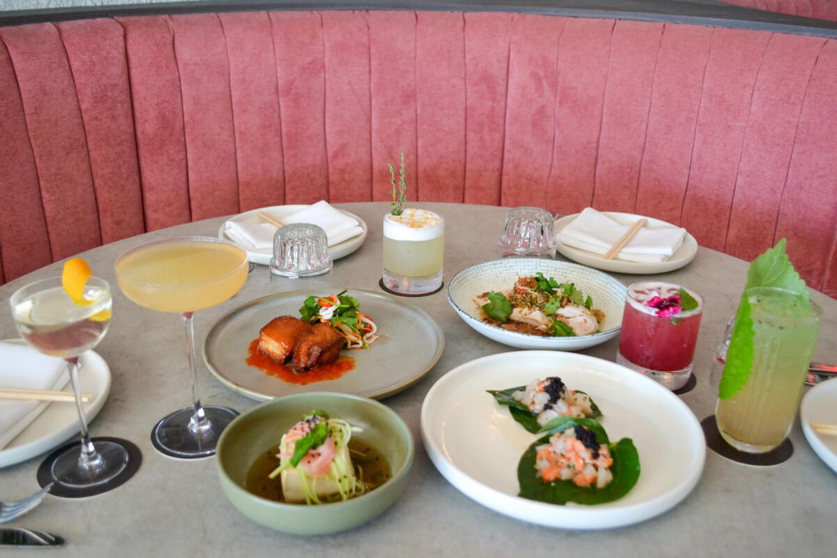 A selection of dishes and cocktails, Rubi Red (Image: © 2022 Inside Gold Coast)