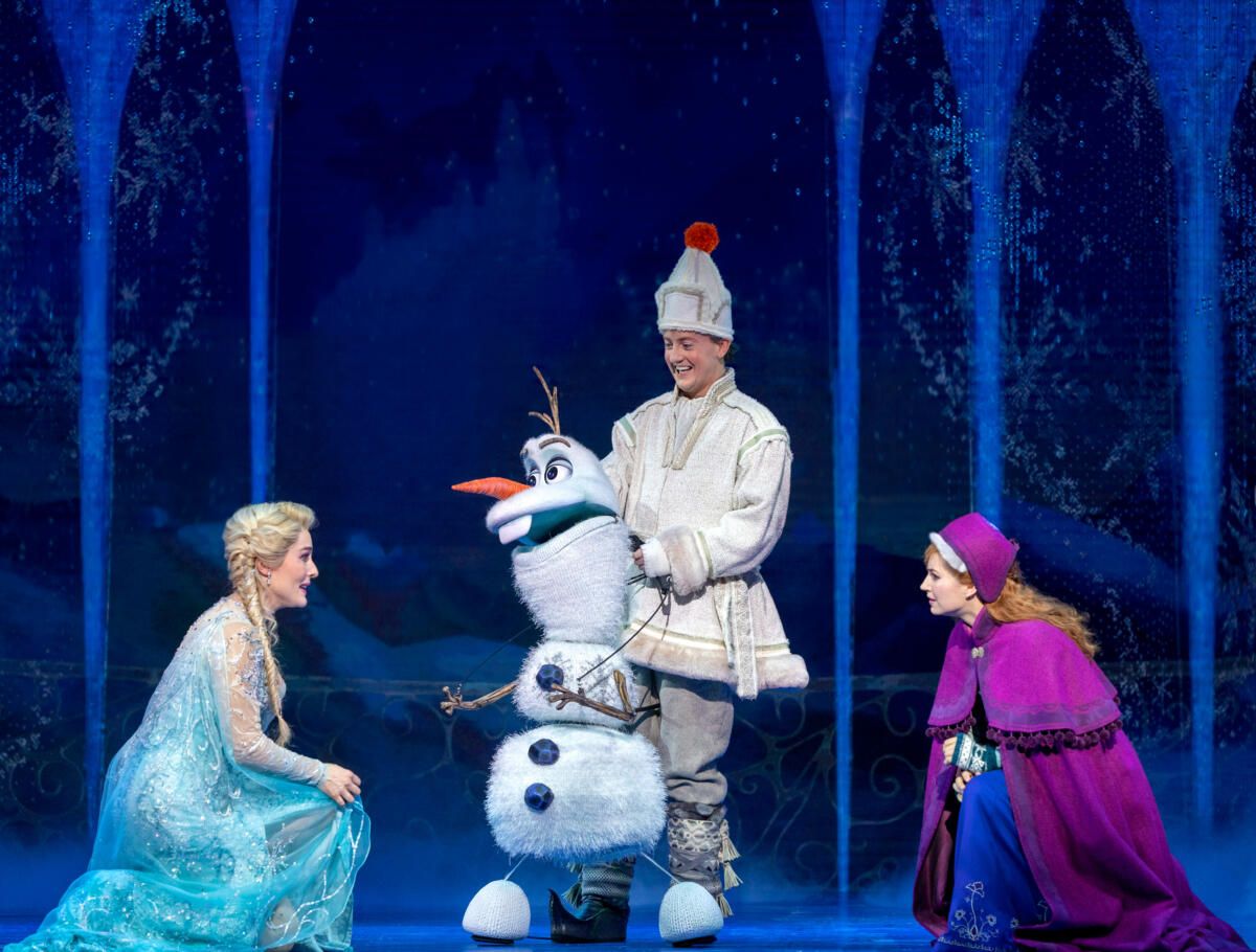Jemma Rix, Matt Lee and Courtney Monsma in Frozen The Musical (photo by Lisa Tomasetti)