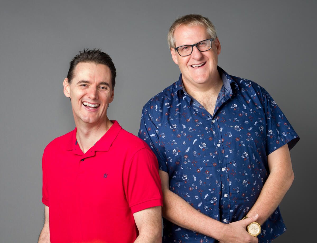 Andrew and Damien from Australia’s reality television program LEGO® Masters (image supplied)
