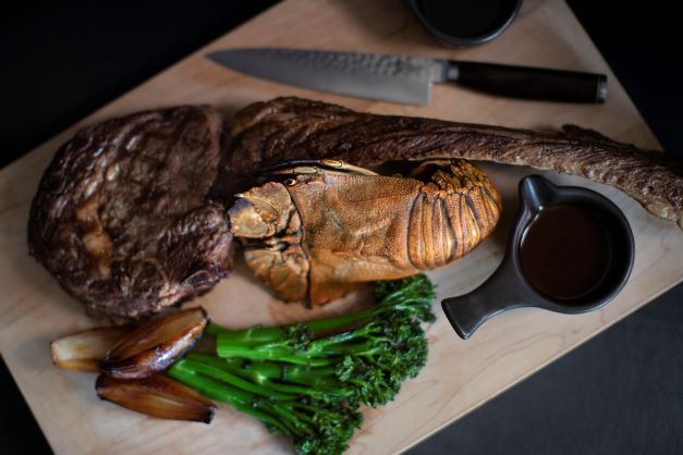 1kg Tomahawk with Whole Moreton Bay Bug, InterContinental Sanctuary Cove Resort (image supplied)