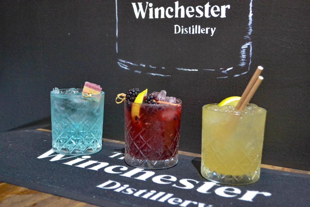 Cocktails including a Bubblegum, Blackberry and a Dark & Stormy, The Winchester Distillery (Image: © 2022 Inside Gold Coast)