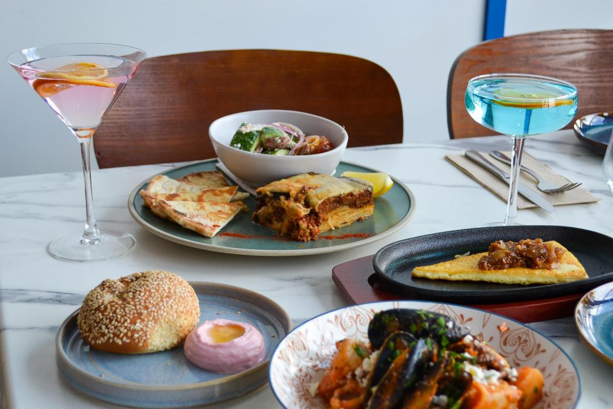Various dishes and drinks from Oh My Greek Kitchen & Bar (Image: © 2022 Inside Gold Coast)