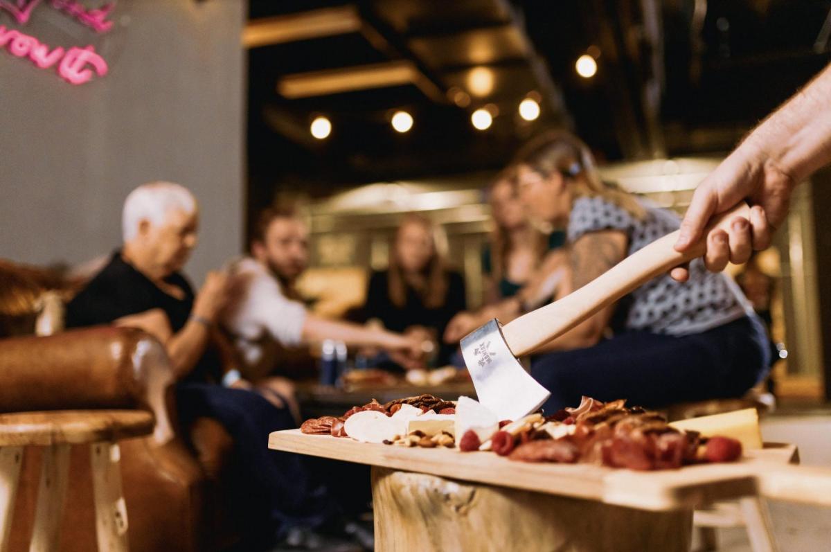 Food offering at MANIAX Axe Throwing Surfers Paradise - Paradise Centre (image supplied)