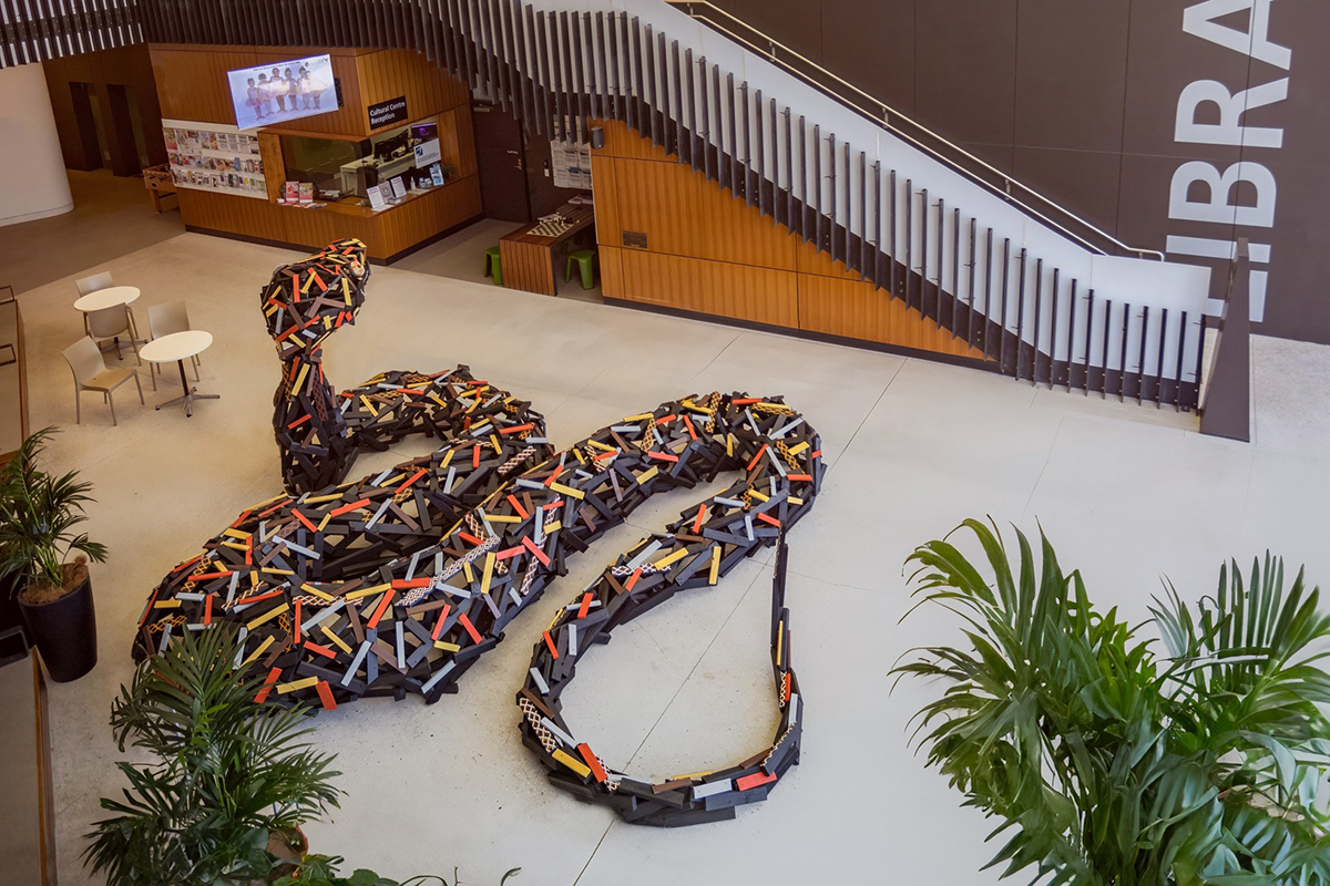 The Water Python, Helensvale Library and Cultural Centre (image supplied)