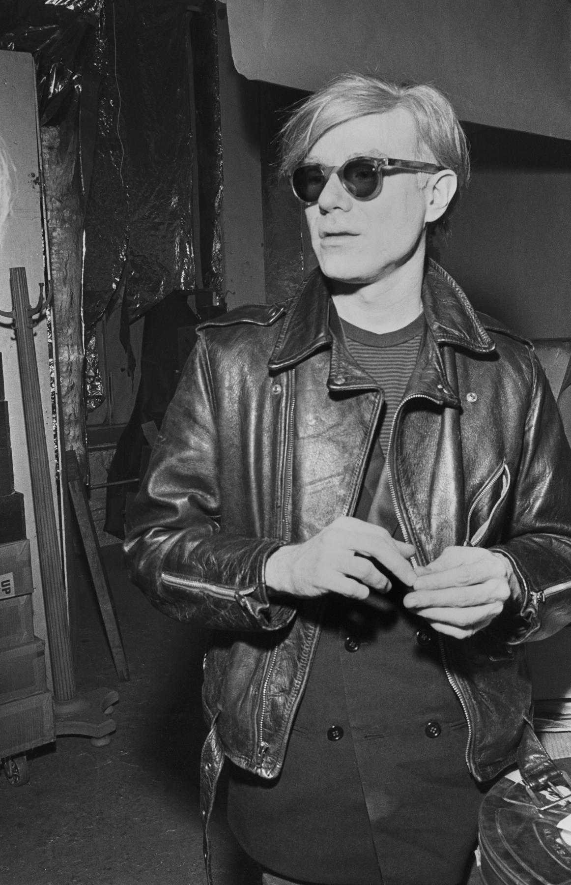 Andy Warhol Posing For A Photo by Santi Visalli