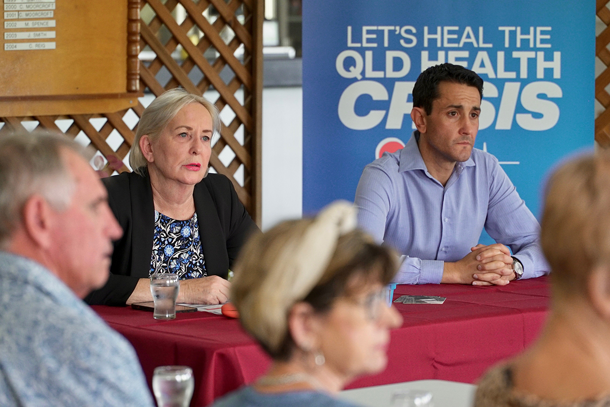 David and Shadow Health Minister Ros Bates at a regional Health Crisis Town Hall (image supplied)