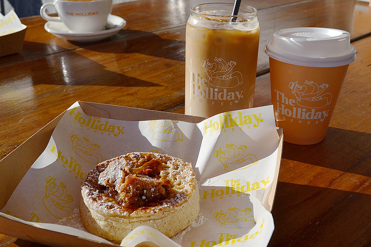 Crumpet with Honeycomb butter, The Holliday Coffee, Nobby Beach (Image: © 2023 Inside Gold Coast)