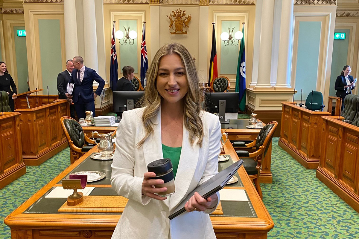Laura Gerber, MP, State Member for Currumbin, in parliament(image supplied)