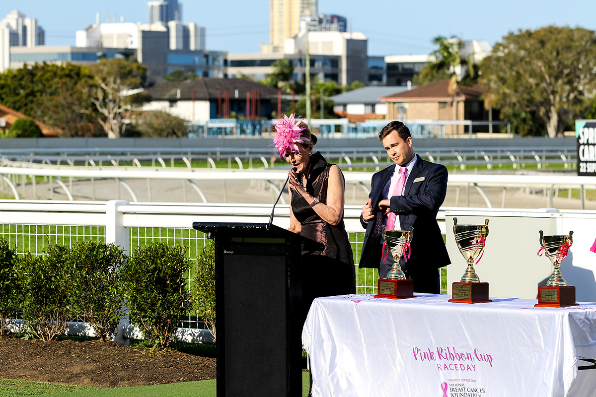 Pink Ribbon Race Day Cup presentation (image supplied)
