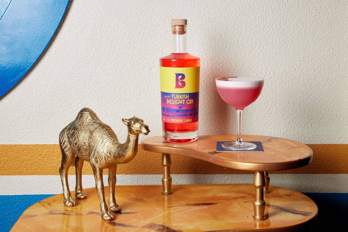 The Smoking Camel partners with Brookie’s Gin to create a Turkish Delight Gin (image supplied)