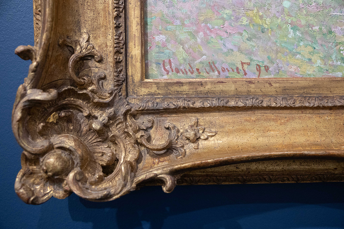 Claude Monet's signature on his masterpiece Meules, milieu du jour [Haystacks, midday], 1890 (image supplied)