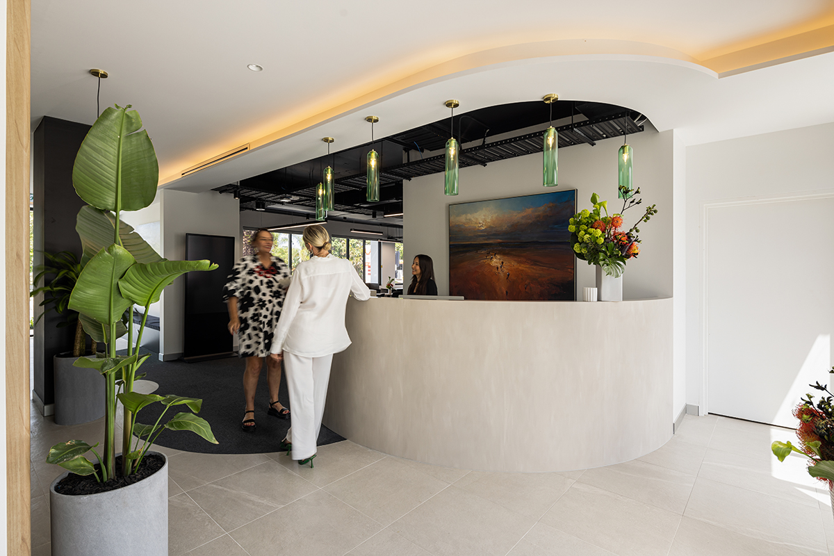 Front Desk at Riva Offices, Bundall (image supplied)