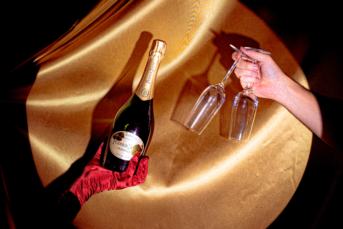 Champagne and glassware, QT Gold Coast (image supplied)
