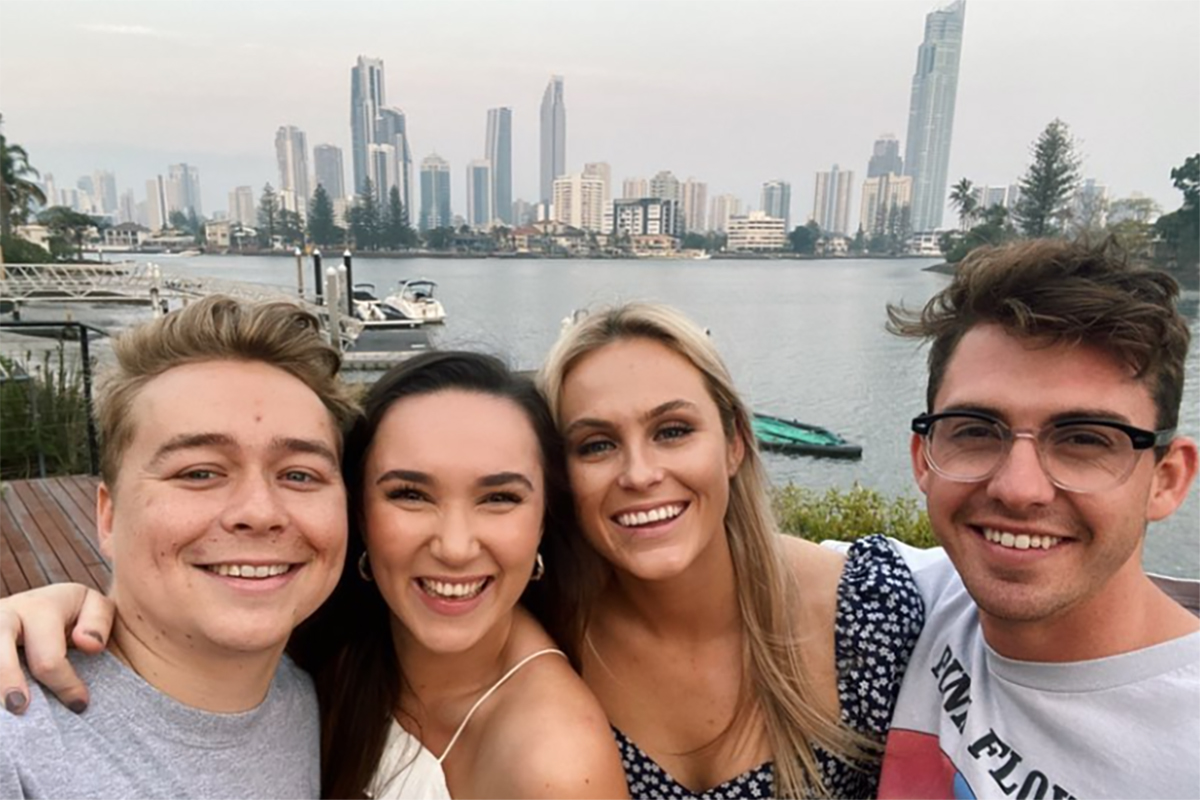 Bronte Langbroek with friends (image supplied)