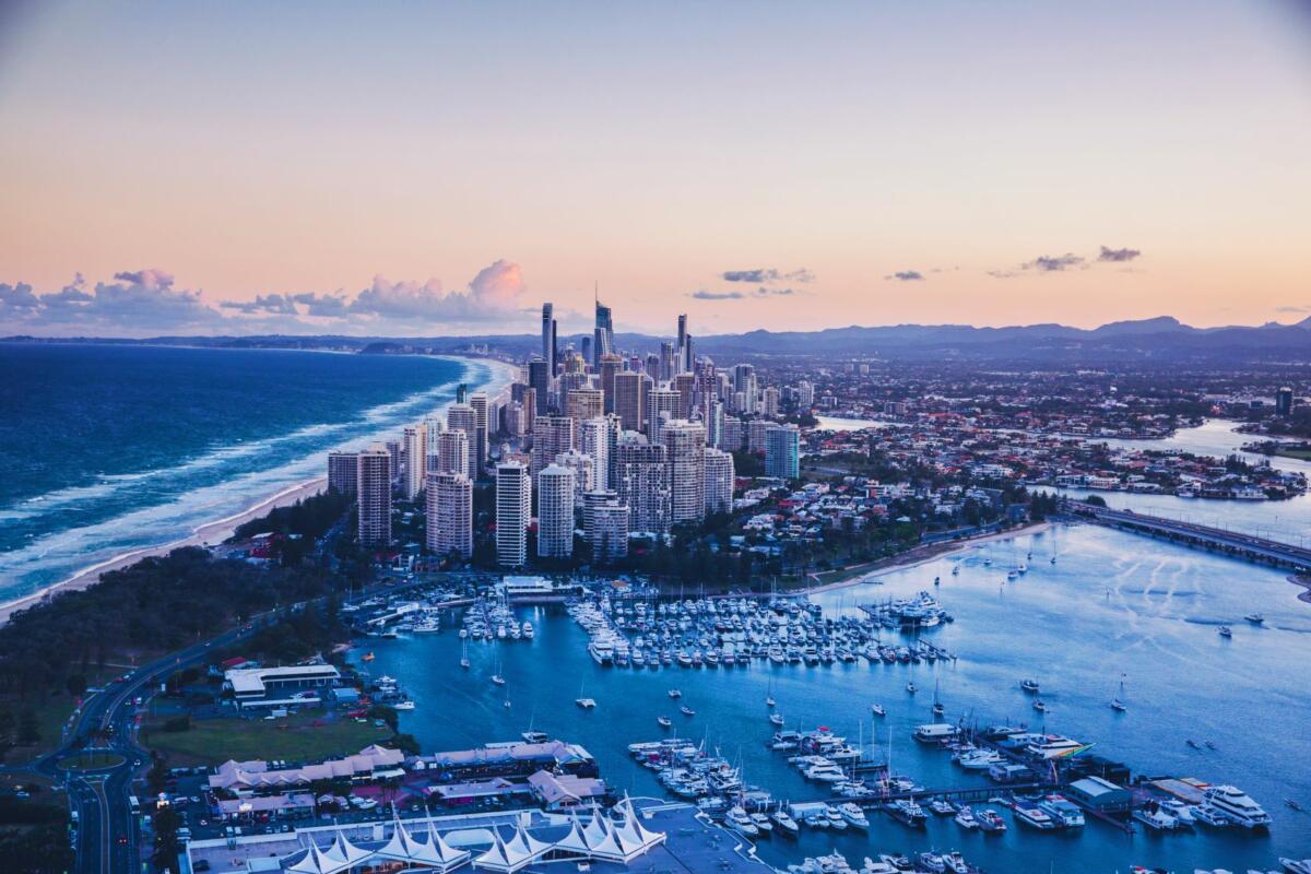 Main Beach aerial (Image supplied by Destination Gold Coast)