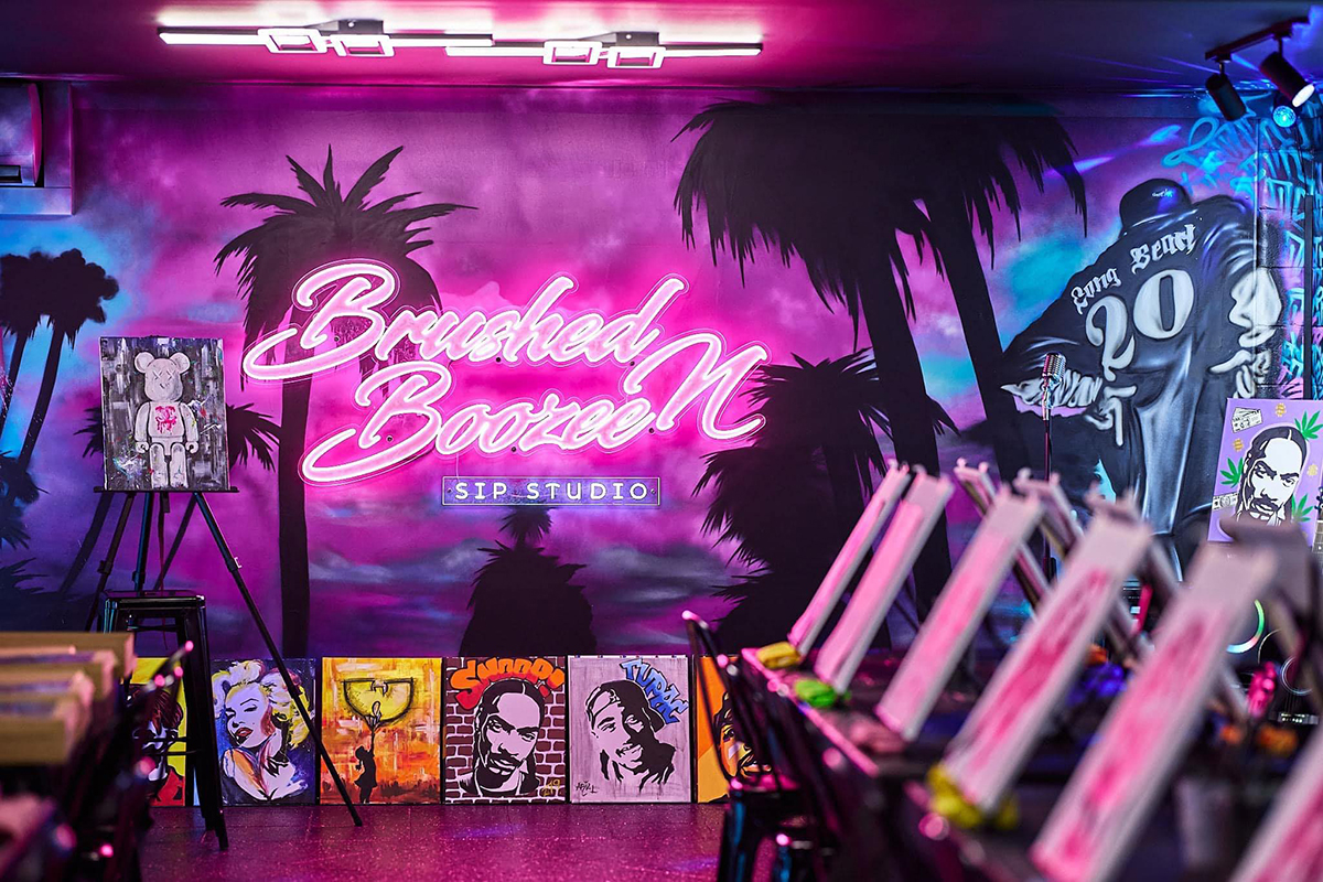 Brushed n Boozee Sip Studio, Burleigh (image supplied)