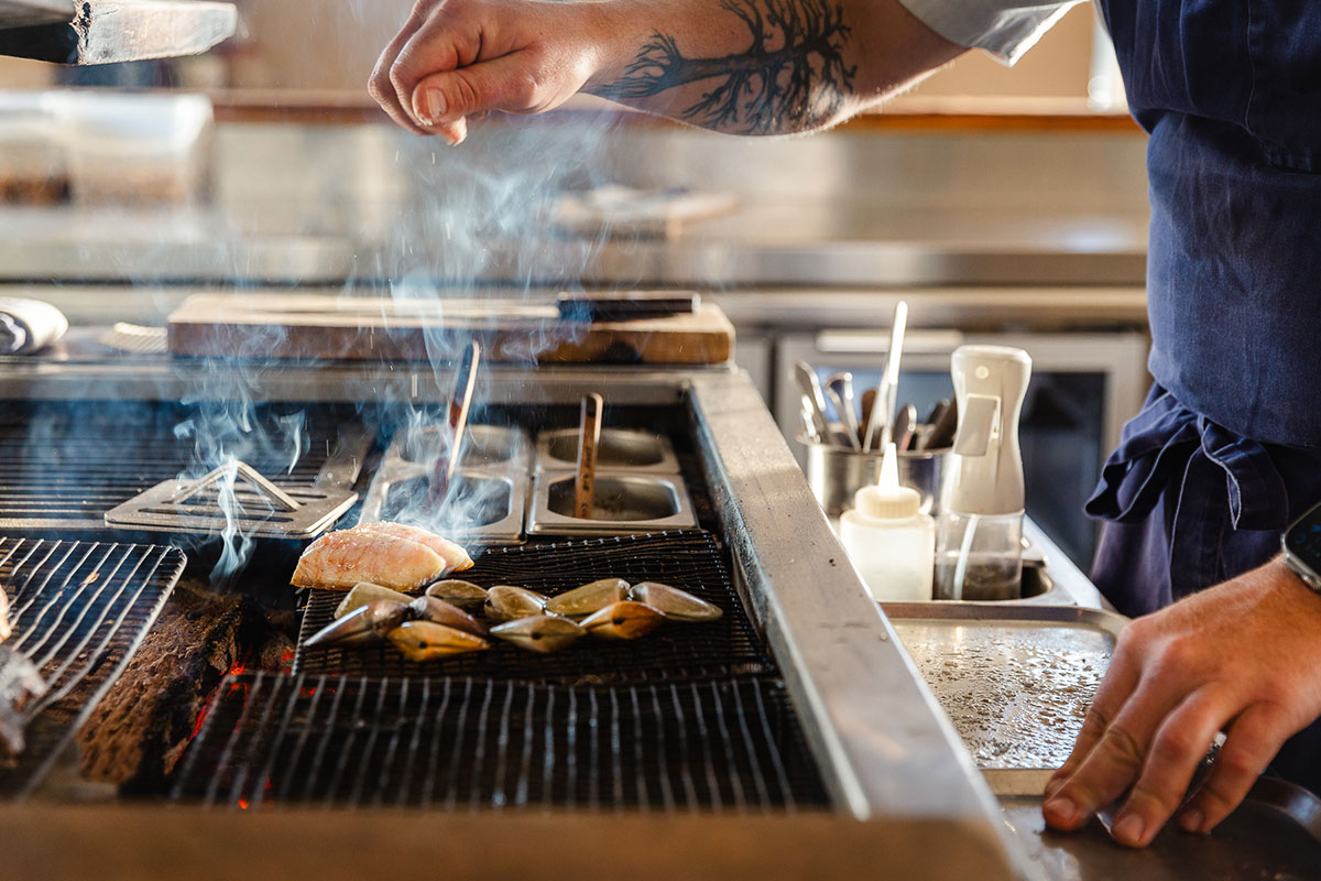 Ben Devlin cooking at Pipit (image supplied by Tweed Tourism)
