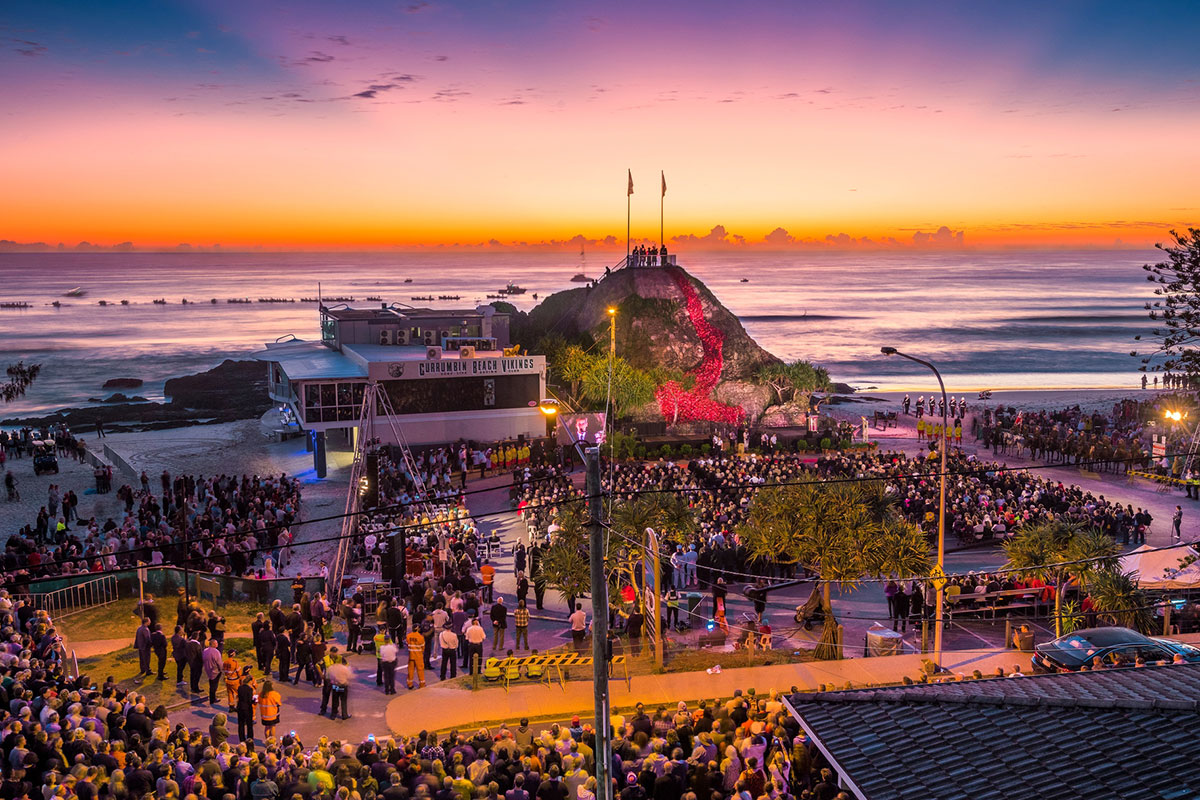 Anzac Day Dawn Service at Currumbin (image supplied)