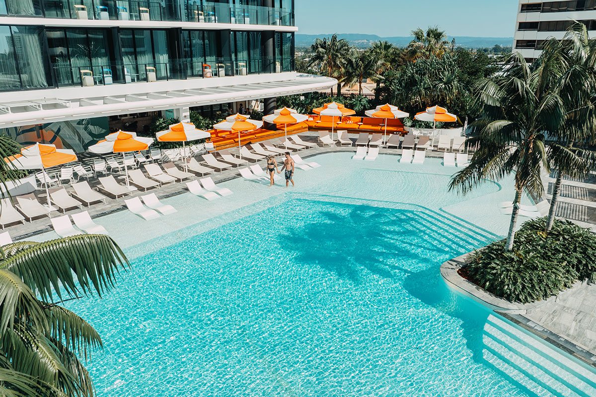 The pool at Dorsett Gold Coast, Broadbeach (image supplied)