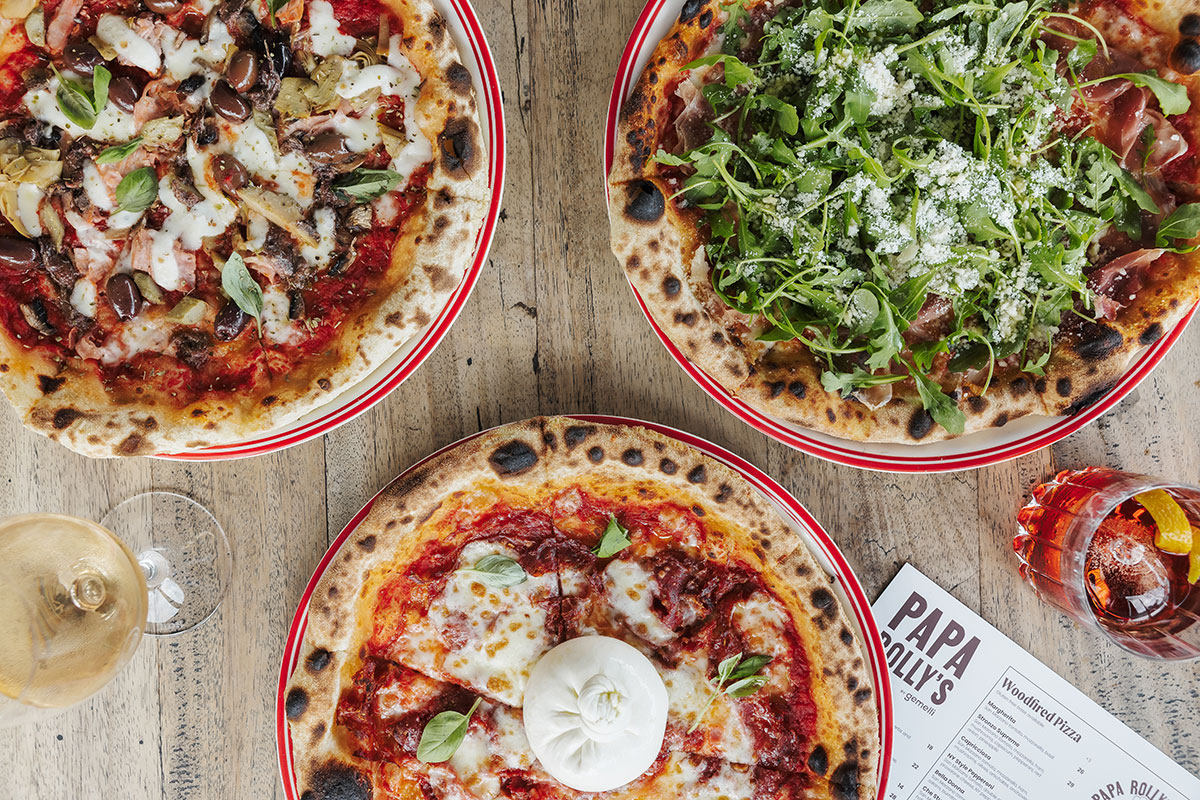 Pizzas at Papa Rolly's, Carrara (Image: © 2025 Inside Gold Coast)