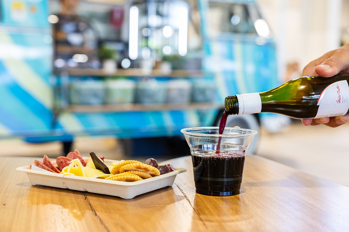 Wine and food at Gold Coast Airport (image supplied)