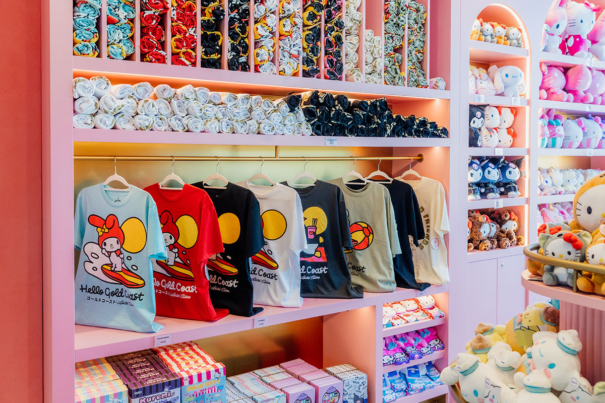 Merch, Hello Kitty & Friends Cafe (Image: © 2025 Inside Gold Coast)