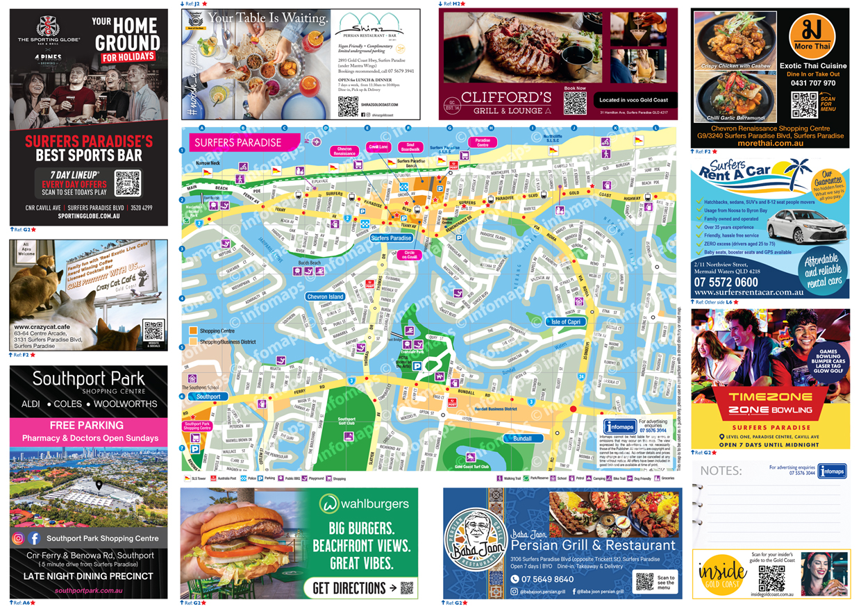 Surfers Paradise Pad Map 25