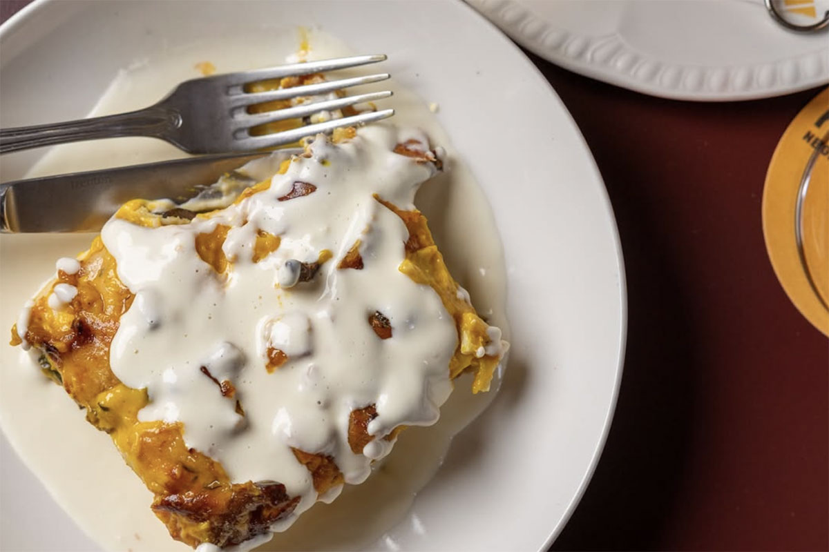 Pumpkin and Mushroom Lasagne, Bar Monte (image supplied)