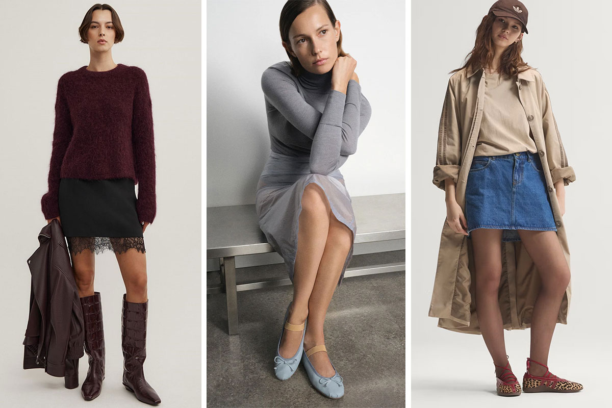 (L-R) Witchery Ally Boots $399, Tony Bianco Caspian Sky Ballet Flats $179.95 and Adidas Taekwondo Mei Ballet $170 (images supplied)